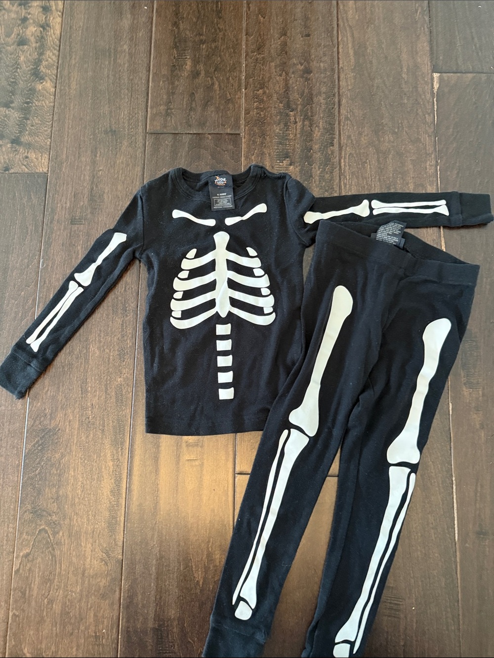 Hyde and Eek Target Kids Black Skeleton Two-Piece Pajama Set
